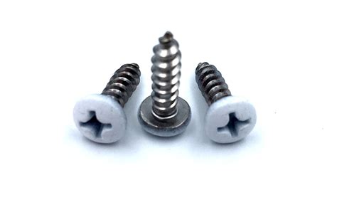 white painted sheet metal screws